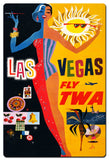 Las Vegas Fly TWA 24 X 36 vintage metal sign Metal Sign