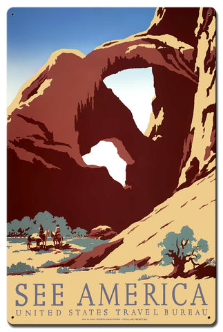 See America Cowboys 16 X 24 vintage metal sign Metal Sign