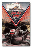 Join The Navy and Free The World 12 X 18 vintage metal sign Metal Sign