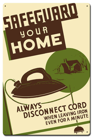 Safeguard Your Home 16 X 24 vintage metal sign Metal Sign