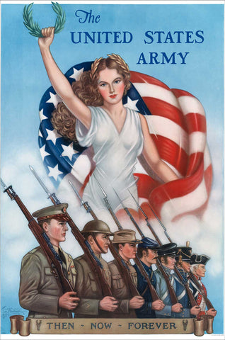 ARMY THEN NOW FOREVER Metal Sign 16in X 24in Metal Sign