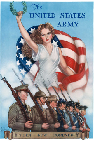 ARMY THEN NOW FOREVER Metal Sign 24in X 36in Metal Sign