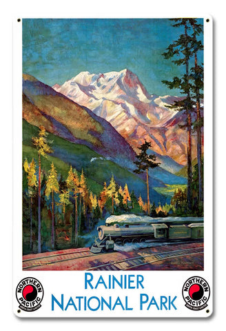 RANIER NATIONAL PARK Metal Sign 12in X 18in Metal Sign