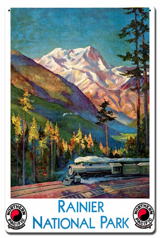 RANIER NATIONAL PARK Metal Sign 16in X 24in Metal Sign