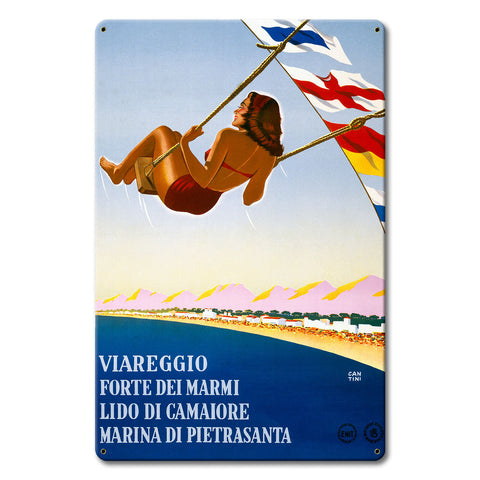 VTG413   TUSCANY VILLAGE Metal Sign