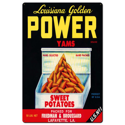 VTG439   GOLDEN POWER YAMS Metal Sign