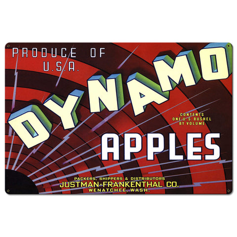 VTG444   DYNAMO APPLES Metal Sign