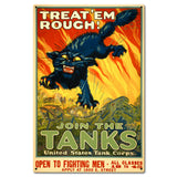 VTG448   Join the Tanks Metal Sign