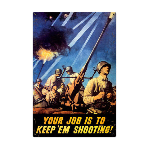 Keep-Em-Shooting-Vintage-Sign-Metal-Sign