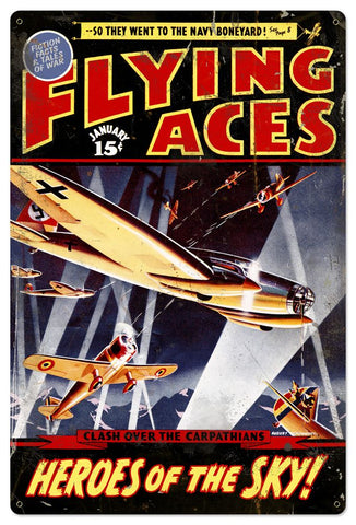 Flying Aces Vintage Sign Metal Sign