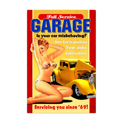 Full Service Garage Vintage Sign Metal Sign