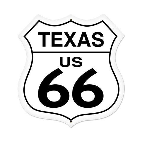 Texas Route 66 Vintage Sign Metal Sign
