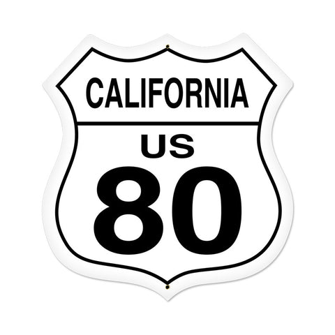 California Route 80 Vintage Sign Metal Sign