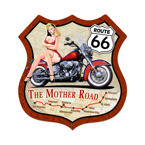 Route-66-Pinup-Vintage-Sign-Metal-Sign