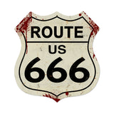 Route 666 Vintage Sign Metal Sign