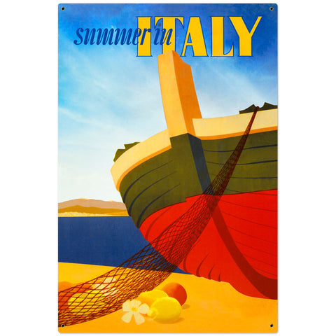 Italy Summer Vintage Sign Metal Sign