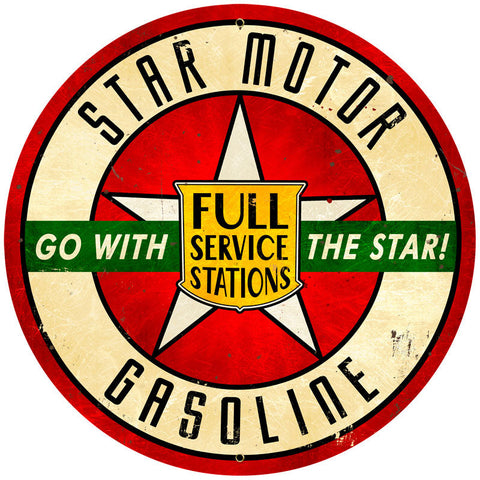 Star-Motor-Gasoline-Vintage-Sign-Metal-Sign