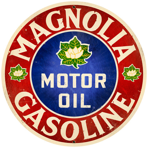 Magnolia Motor Oil Vintage Sign Metal Sign