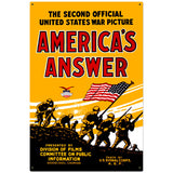 Americans Answer Vintage Sign Metal Sign