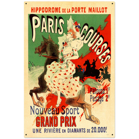 Paris Hippodrome Vintage Sign Metal Sign