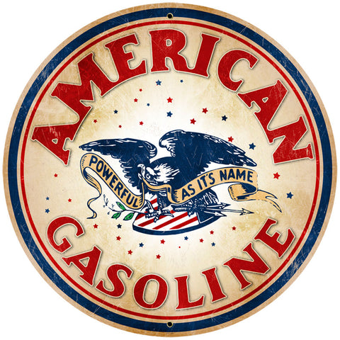 American Gasoline Vintage Sign Metal Sign