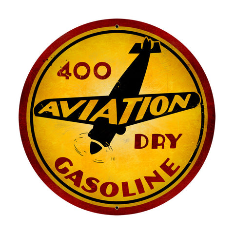 Aviation Gasoline Vintage Sign Metal Sign