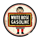 White Rose Vintage Sign Metal Sign