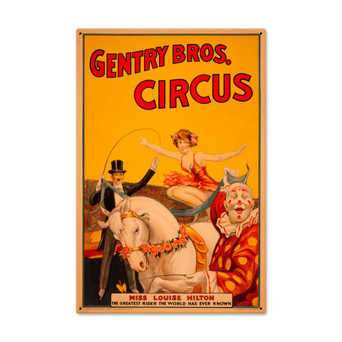 Gentry Circus Vintage Sign Metal Sign