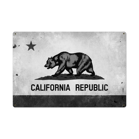 California Flag Vintage Sign Metal Sign
