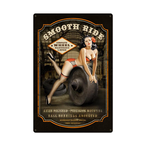 Smooth Ride Rail Service Vintage Sign Metal Sign