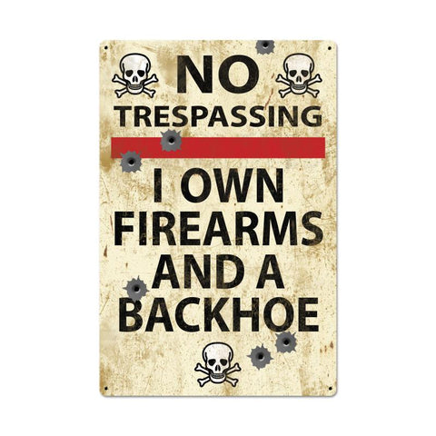 No Trespassing Vintage Sign Metal Sign
