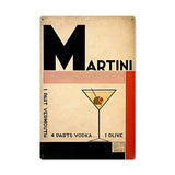 Martini Deco Vintage Sign Metal Sign