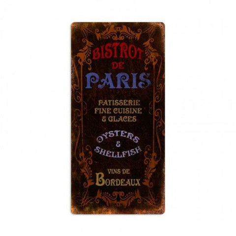 Bistrot Paris Vintage Sign Metal Sign