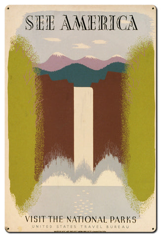 See America Vintage Sign Metal Sign