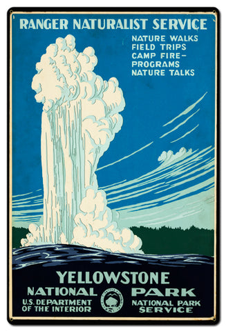 Ranger Naturalist Service Vintage Sign Metal Sign