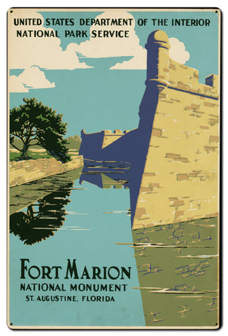 Fort Marion Vintage Sign Metal Sign