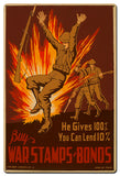 Buy War Stamps Bonds Vintage Sign Metal Sign