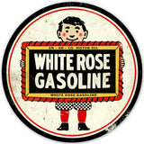 White Rose Gasoline Vintage Sign Metal Sign