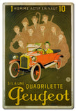 Peugeot Quadrilette Vintage Sign Metal Sign