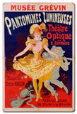 Pantomimes Lumineuses Vintage Sign Metal Sign