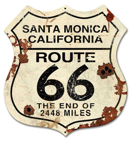 TR 66 California Vintage Metal Sign