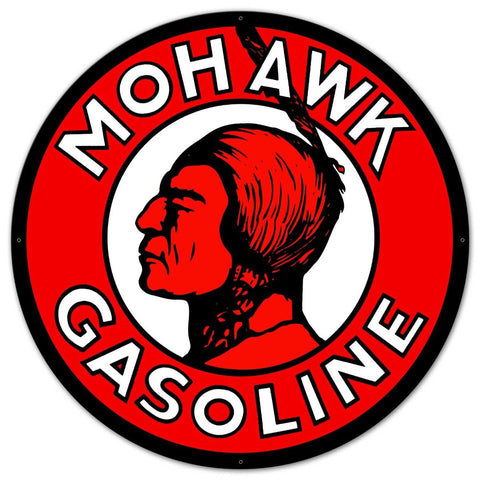 Mohawk Gasoline Clean Metal Sign