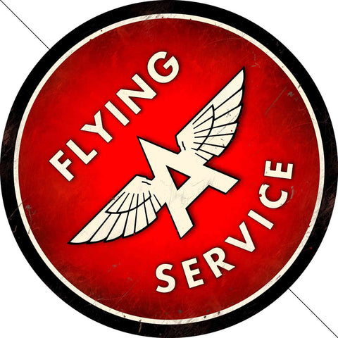VXL247   FLYING A SERVICE 18 GAUGE Metal Sign