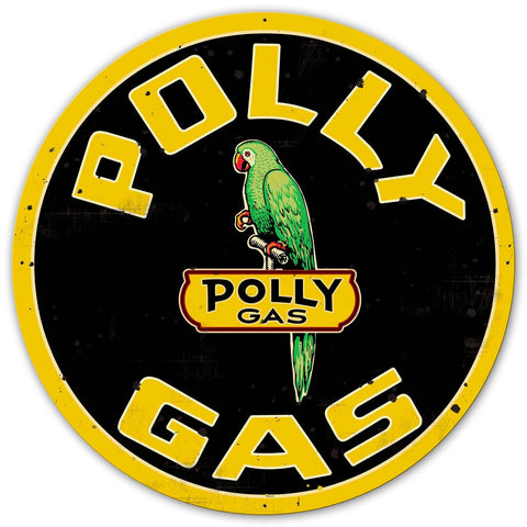 Polly Gas UV DBL Sided Powdercoat Metal Sign