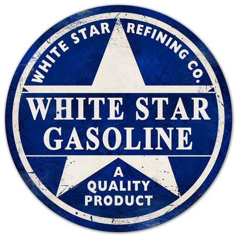 White Star Gasoline Metal Sign