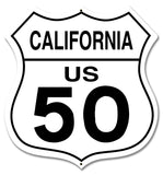 RT 50 California Road sign 27 X 29 vintage metal sign Metal Sign