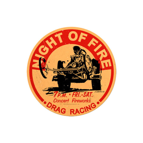 Night Of Fire Vintage Sign Metal Sign