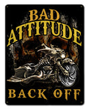 Bad Attitude Bad Ass Bagger Vintage Sign Metal Sign