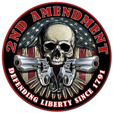 2Nd-Amendment-Defending-Liberty-Vintage-Sign-Metal-Sign