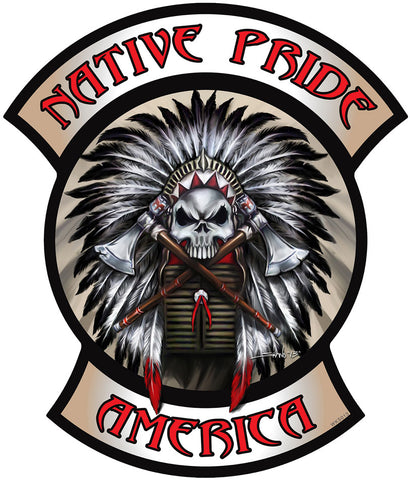 Native Pride Indian Metal Sign